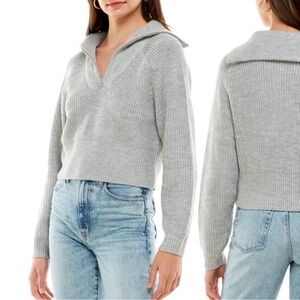 Wayf Light Gray Half Zip
